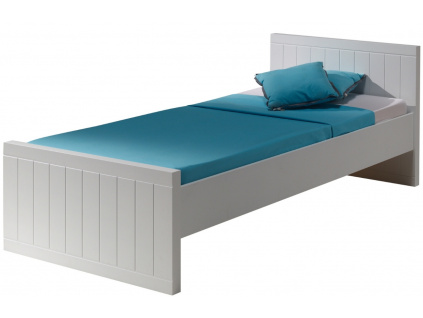 Bílá dřevěná postel Vipack Robin 90 x 200 cm