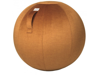 Oranžový sametový sedací / gymnastický míč  VLUV BOL WARM Ø 75 cm