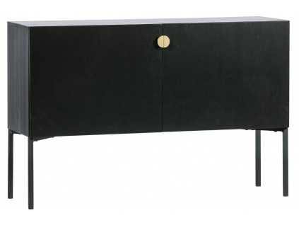 Černá borovicová komoda Morton 116 x 35 cm