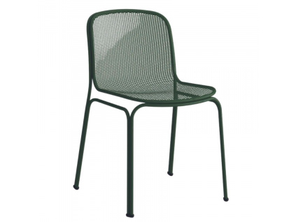Tmavě zelená kovová zahradní židle COLOS VILLA 1