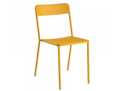 Hořčicově žlutá kovová zahradní židle COLOS C 1.1/1