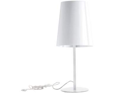 Bílá plastová stolní lampa L001TA/A