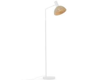 Bílá kovová stojací lampa Kave Home Damila 157 cm