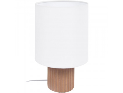 Bílá látková stolní lampa Kave Home Eshe