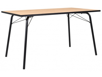 Dubový jídelní stůl Tenzo Flow 140 x 80 cm s kovovou podnoží