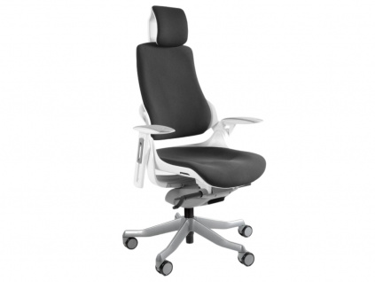 Černá designová kancelářská židle Master A02 s kovovou podnoží