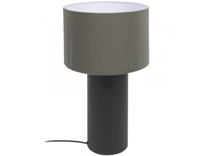 Šedá lněná stolní lampa Kave Home Domicina