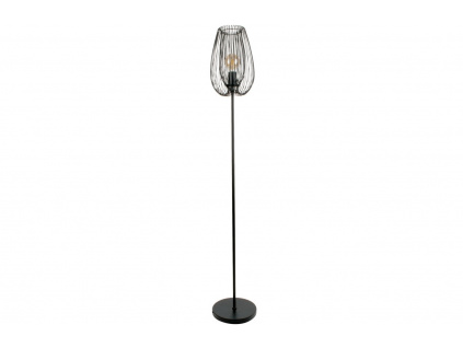 Černá kovová stojací lampa Divine 150 cm