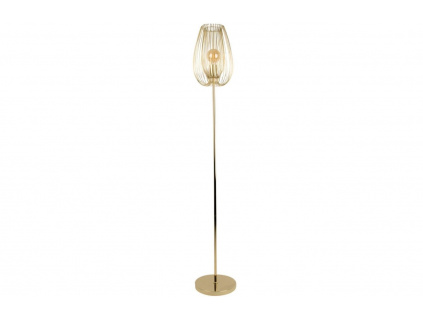 Zlatá kovová stojací lampa Divine 150 cm