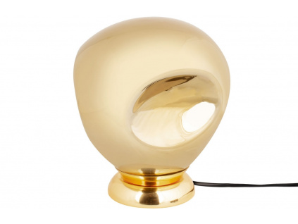 Zlatá skleněná stolní lampa Rheia I.
