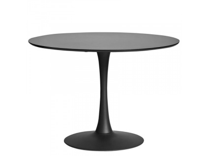 Černý kulatý jídelní stůl Marckeric Oda 110 cm