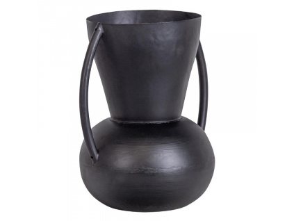 Černá kovová váza Madai 44 cm