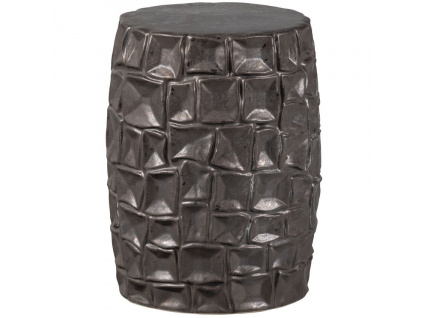 Hnědý keramický odkládací stolek Baybom 34 cm