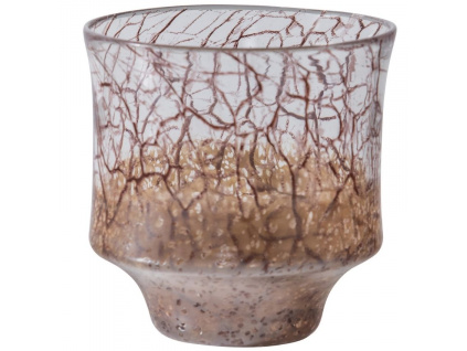 Hnědá skleněná váza Greim 18 cm