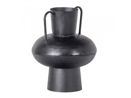 Černá kovová váza Jankin 30 cm