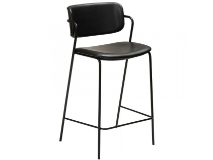 Černá koženková barová židle DAN-FORM Zed 67 cm