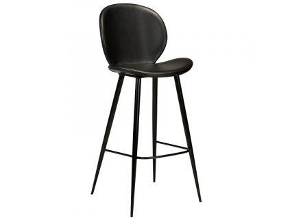 Černá koženková barová židle židle DAN-FORM Cloud 77 cm