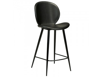 Černá koženková barová židle židle DAN-FORM Cloud 67 cm