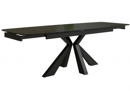 Černý rozkládací keramický jídelní stůl Miotto Moena 160/200/240 x 76 cm