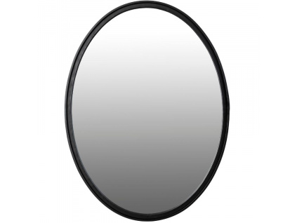 Černé oválné závěsné zrcadlo WLL Matz M