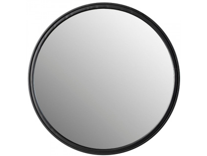 Černé kulaté závěsné zrcadlo WLL Matz 60 cm