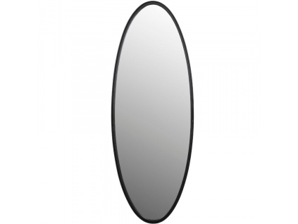 Černé oválné závěsné zrcadlo WLL Matz L