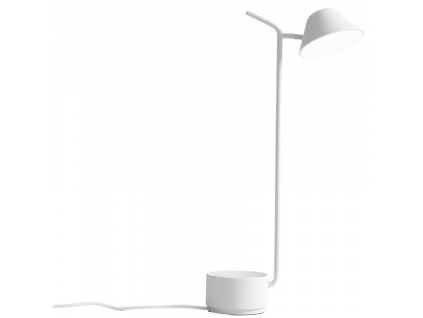 Bílá kovová stolní lampa MENI PEEK 52 cm
