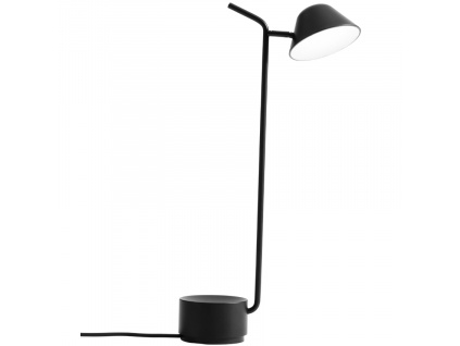 Černá kovová stolní lampa MENU PEEK 52 cm