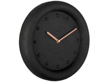 Černé kulaté nástěnné hodiny Eirene 30 cm