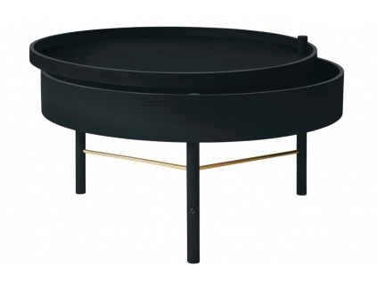 Černý jasanový konferenční stolek MENU TURNING 65 cm