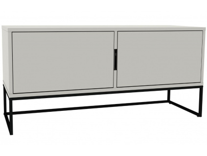 Matně bílý lakovaný TV stolek Tenzo Lipp 118,5 x 43 cm