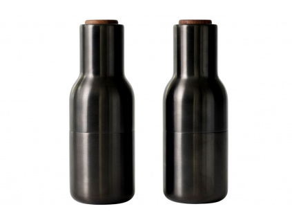 Set dvou černých kovových mlýnků na sůl a pepř MENU GRINDER 20,5 cm