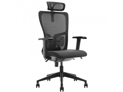 Černá látková kancelářská židle Tuson