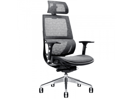 Černá látková kancelářská židle Givi