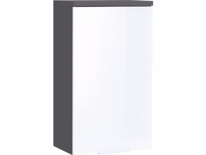 Grafitově šedo bílá závěsná koupelnová skříňka Germania Pescara 69 x 39 cm