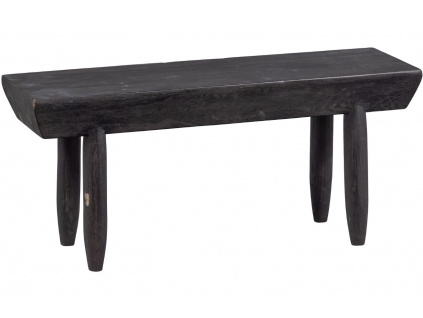 Černá masivní dřevěná lavice Stoileen 96 cm