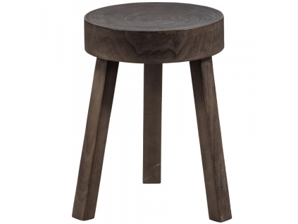 Tmavě hnědá dřevěná stolička Stefien 45 cm