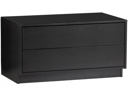 Černý borovicový TV stolek Frederica 75 x 39,5 cm