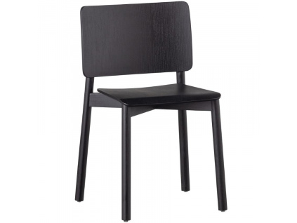Černá masivní jasanová jídelní židle Karala