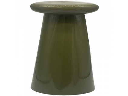 Zelený keramický odkládací stolek Baileen 35 cm