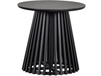 Černý borovicový odkládací stolek Tasset 50 cm