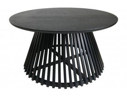 Černý borovicový konferenční stolek Tasset 80 cm