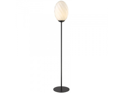 Černá stojací skleněná lampa Halo Design Twist 145 cm