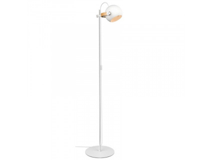 Bílá kovová stojací lampa Halo Design DC 150 cm