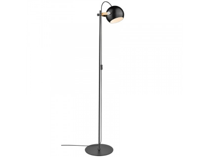 Černá kovová stojací lampa Halo Design DC 150 cm