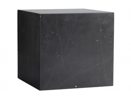 Černý  mramorový noční/odkládací stolek MENU PLINTH 40 x 40 cm