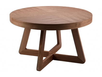 Hnědý dubový rozkládací jídelní stůl Winsdor & Co Bodil 130-230 x 130 cm