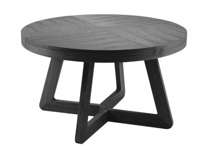 Černý dubový rozkládací jídelní stůl Winsdor & Co Bodil 130-230 x 130 cm