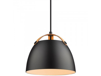 Černé kovové závěsné světlo Halo Design Oslo 24 cm