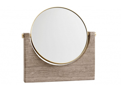 Hnědé mramorové kosmetické zrcadlo MENU PEPE